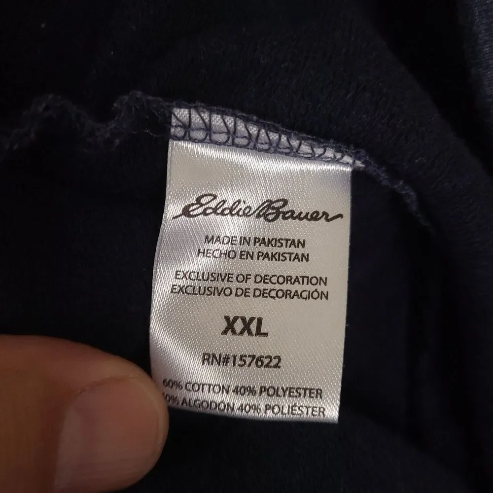 Eddie Bauer Sweat Shorts XXL 44 Waist Blue Lounge‎ Drawstring Elastic Stretch